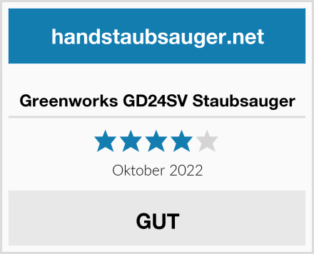  Greenworks GD24SV Staubsauger Test